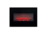 Estufa eléctrica Classic Fire con efecto chimenea 1800W, negra, 13 x 66 x 46 cm