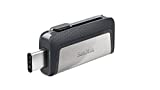 Sandisk Ultra Dual USB Drive Type-C 64 GB, USB 3.1 Type C, Nero/Argento
