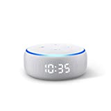 Echo Dot (3.ª generación) - Altavoz inteligente con reloj y Alexa - Tejido gris claro