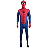 PS5 Spiderman Tuta Superhero Miles Morales Cosplay Costumi Halloween Costume Collant Tutina Bambini Adulti Anime Gioco di Ruolo Collant Tutina (Colore: Blu, Taglia : Donne ~ XXL (170 ~ 175cm)