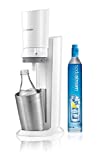 Sodastream Crystal White, carbonatador de agua con gas, botella de vidrio