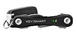 KeySmart Pro - Portachiavi compatto con luce LED e tecnologia smart Tile, localizza e trova chiavi e telefono via bluetooth (max. 10 chiavi, Nera)
