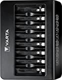 VARTA Multi Charger +, Caricatore per batterie ricaricabili in AA / AAA / 9V, ricarica a singolo slot, rilevamento di celle difettose, utilizzabile in tutto il mondo, 8 slot di ricarica