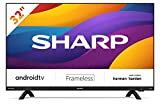 Sharp Aquos 32Di6E 32 'Frameless Android 9.0 Smart TV 10 bit HD Ready LED TV, Wi-Fi, DVB-T2/S2, 1366 x 768 Pixeles, Negro, sonido Harman Kardon, 3xHDMI 2xUSB, 2021 [Clase de eficiencia energética F]