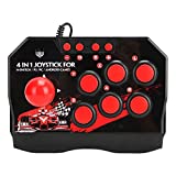 Les-Theresa Arcade Fight Stick Wired Arcade Joystick Arcade Game Accesorios para Switch / PC / PS3