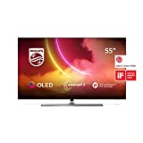 Philips TV Ambilight 55OLED855/12 55' 4K UHD OLED TV Processor P5 AI Picture, HDR10+, Dolby Vision ∙ Atmos, Android TV, Funciona con Alexa, Modelo 2020/2021, Gris
