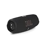 JBL Charge 5 Altavoz Bluetooth portátil, IPX67 Funda de altavoz inalámbrico resistente al agua y al polvo, batería externa integrada, USB, PartyBoost, radiador de graves, hasta 20 h de duración de la batería, negro