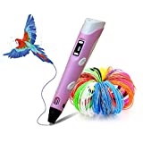 LIHUACHEN penna 3d con PLA 27 colori – Set di penne 3D per bambini con filamento PLA da 265 piedi, penna 3D come regalo creativo per adulti, appassionati di scarabocchiare, fai da te e premere 3D-rosa