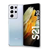Samsung Smartphone Galaxy S21 Ultra 5G, Caricatore incluso, Display 6.8' Dynamic AMOLED 2X, 5 fotocamere, 512 GB, RAM 16GB, 5000mAh, Dual SIM+eSIM, (2021) [Versione Italiana], Argento (Phantom Silver)