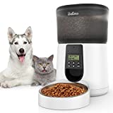 Balimo Paul Distributore Automatica per gatti e cani con timer, 4L Alimentatore automatico di cibo con ciotola in acciaio inox,1-4 pasti al giorno,10S Funzione di registrazione vocale