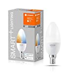 Lámpara LEDVANCE Smart LED con tecnología WiFi, casquillo E14, color de luz variable (2700-6500K), reemplaza lámparas incandescentes de 40W, SMART + WiFi TW, pack de 1