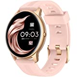 AGPTEK LW11 Smartwatch Mujer Fitness Watch 1.3' Full Touch, Impermeable IP68, Pulsómetro de Muñeca, Salud de la Mujer, Fitness Watch IP68 Impermeable, para Android iOS (Rosa)