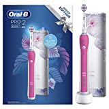 Cepillo de dientes eléctrico Oral-B Pro 2 2 modos de cepillado, 1 cabezal de cepillo, batería de litio, idea de regalo, diseño de edición especial, rosa