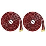 Cable de altavoz HiFi de cobre puro, cables de altavoz estéreo de audio LONPOO con conectores banana chapados en oro, 14 AWG, 245 x 2 cables (2 metros, 1 par)