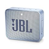JBL GO 2 Speaker Bluetooth Portatile – Cassa Altoparlante Bluetooth Waterproof IPX7 – Con Microfono, Funzione di Noise Cancelling, Fino a 5h di Autonomia, Blu Chiaro