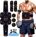 Estimulador muscular WUGEIN, músculo abdominal EMS, entrenador ABS de carga USB/tóner para abdomen/brazo/cintura/piernas
