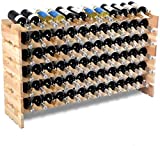 DREAMADE Cantinetta Portabottiglie in Legno Scaffale Porta Vino per 72 Bottiglie per Casa Bar Ristorante