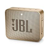 JBL GO 2 Altavoz Bluetooth portátil - Caja de altavoz Bluetooth resistente al agua IPX7 - Con micrófono, función de cancelación de ruido, hasta 5 horas de duración de la batería, champán
