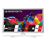 LG - 24TN510S- WZ - Monitor Smart TV de 60cm (24') con Pantalla HD LED (1366 x 768, 16:9, DVB-T2/C/S2, WiFi, Miracast, 10W, 2 x HDMI 1.4, 1 x USB 2.0 , óptica, LAN RJ45, VESA 75 x 75), color blanco