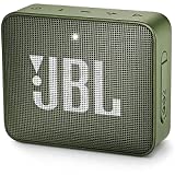 JBL GO 2 Altavoz Bluetooth portátil - Caja de altavoz Bluetooth resistente al agua IPX7 - Con micrófono, función de cancelación de ruido, hasta 5 horas de duración de la batería, verde musgo
